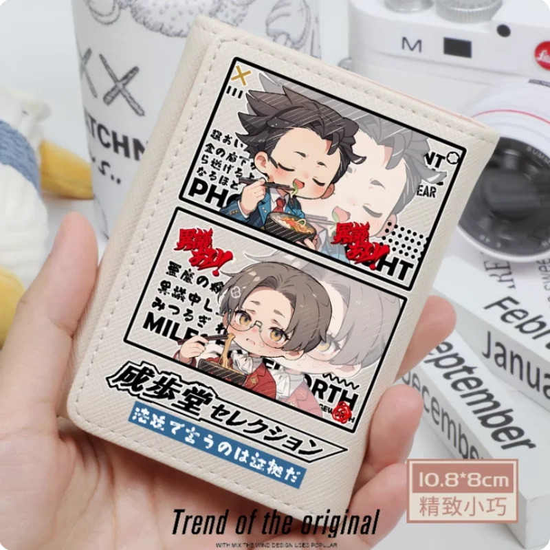 Anime Ace Attorney Fashion Wallets PU Purse Card Holder Hasp Money Bag Cosplay Gift B663