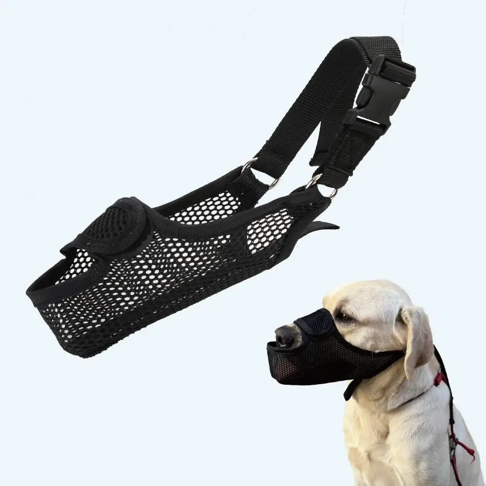 

Comfortable Mesh Dog Muzzle Adjustable Breathable Dog Muzzle for Small Medium Dogs Soft Mesh Anti-biting for Barking for Biting