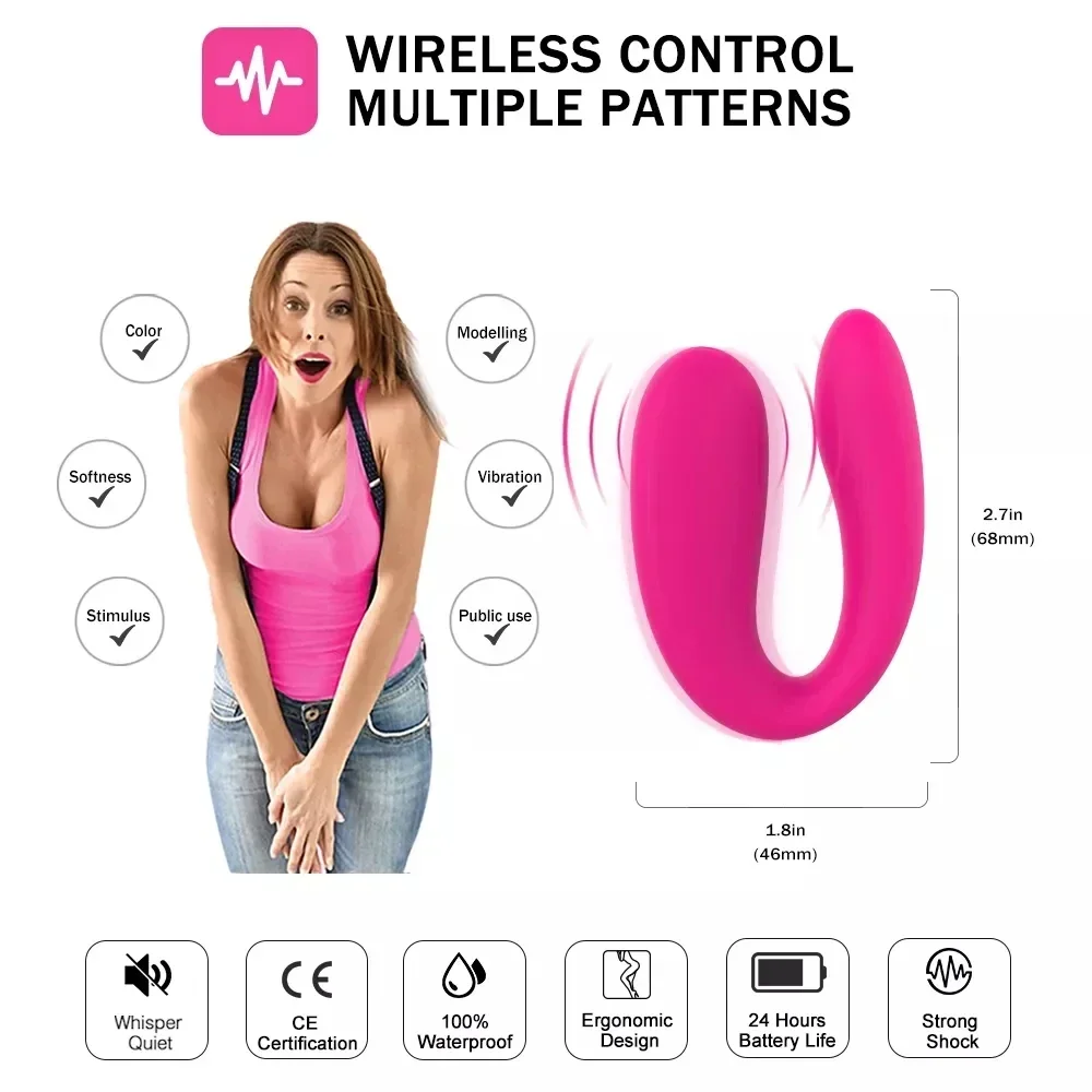 Female Sex Toys Couple Wearable U Type Vibrator for Women