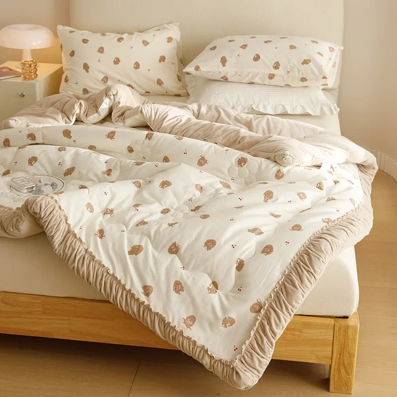 

Autumn/Winter Thick Blanket ADBZ017 Machine Washable Soft Cozy Bedding Sheet