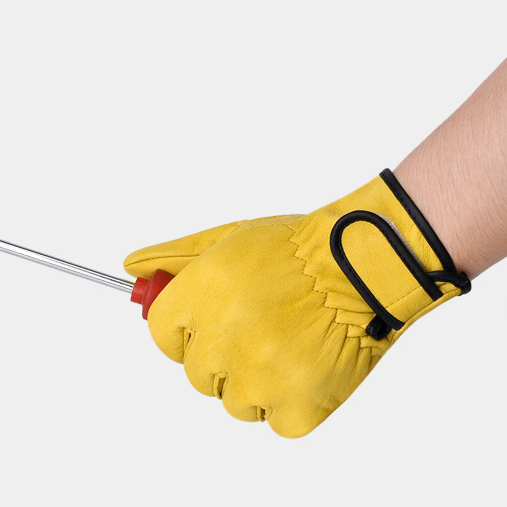 Work gloves sheepskin leather workers work welding safety protection garden sports motorcycle driver wear-resistant gloves safety gloves protective gloves garden work gloves cotton work gloves
