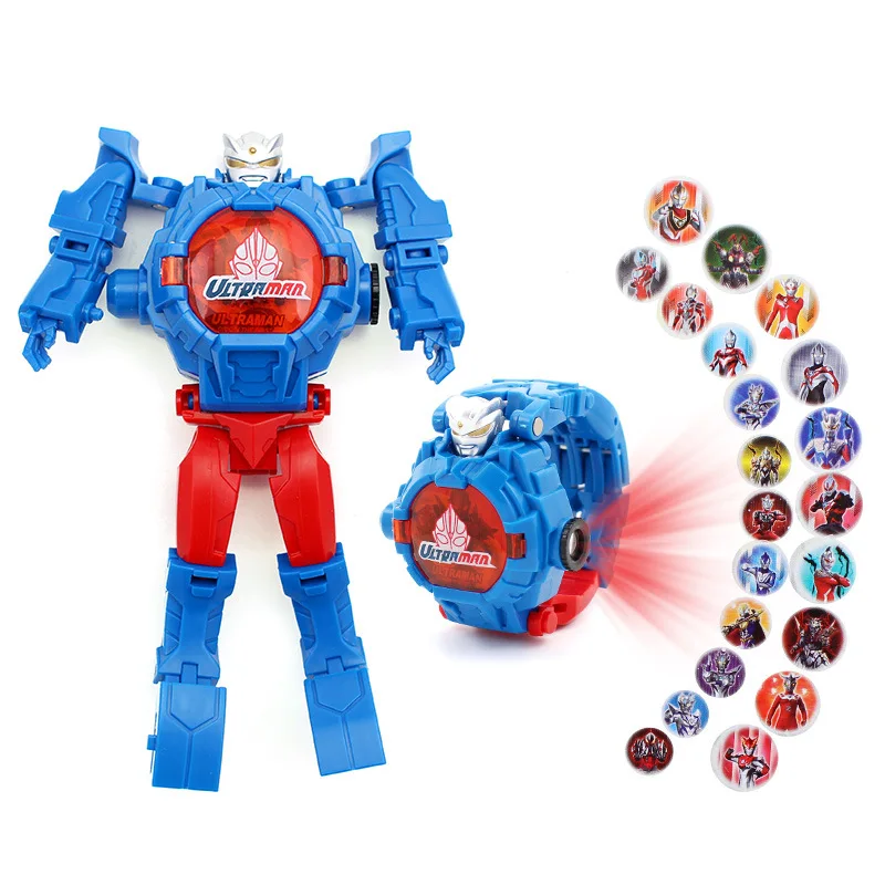 thumbnail image 1 of Disney-Marvel Spiderman 21 patrones de proyección, reloj de proyección Robot de deformación para niños, reloj electrónico, regalo de Navidad, 1 of 5