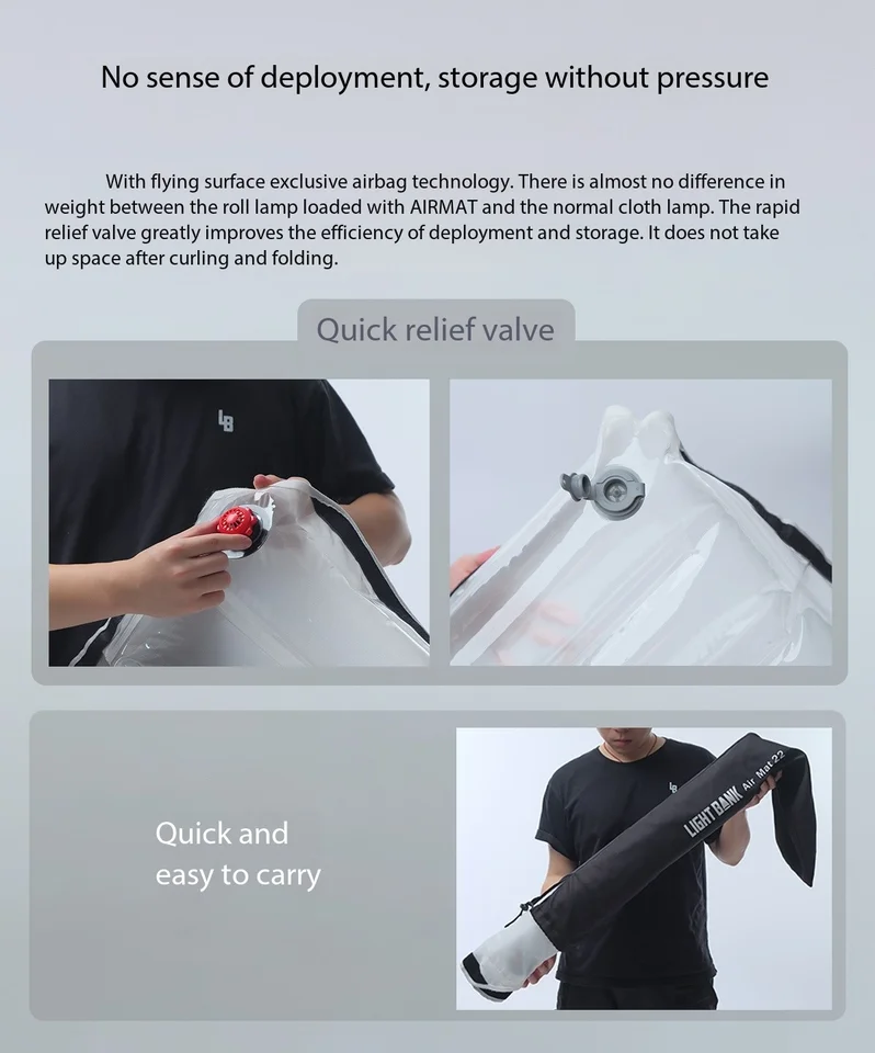 SIRUI Lumière vidéo LED Gonflable automatiquement, boîte à lumière