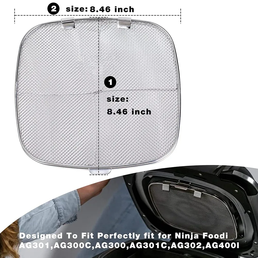 Replacement Splatter Shield for Ninja Foodi AG301 5-In-1 Indoor Grill Stainless Steel AG300 AG300C AG301C AG302 AG400