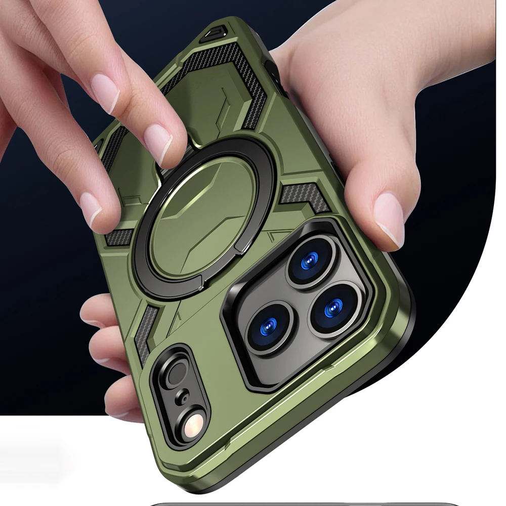 iPhone MagSafe Armor Case with Ring Stand 1