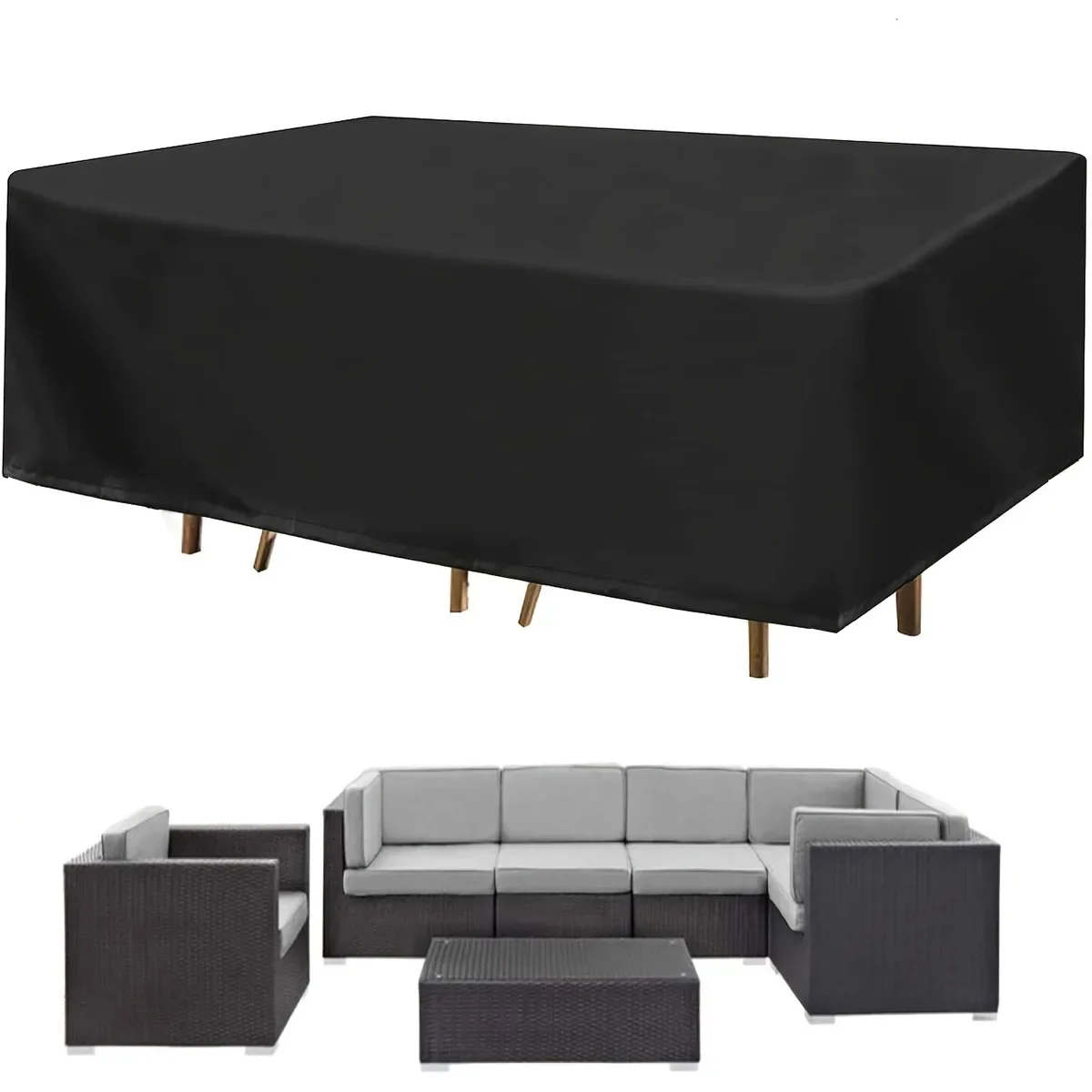 Premium Rectangular Outdoor Furniture Cover for Patios, Balconies, and Gardens