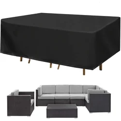 Premium Rectangular Outdoor Furniture Cover for Patios, Balconies, and Gardens (Black)