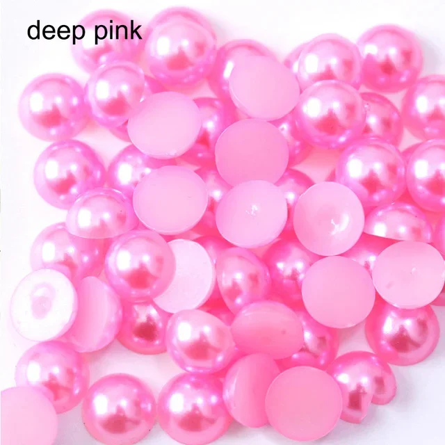 Colorful Imitation Pearl Flatback Beads for Nail Art and DIY Crafts