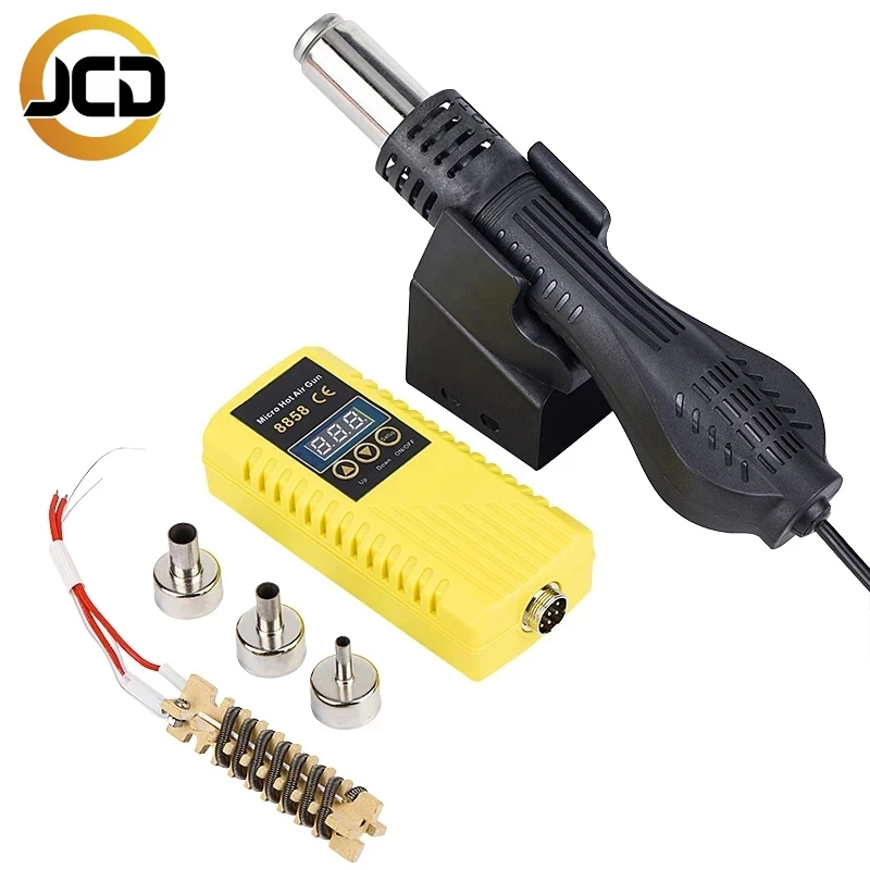 JCD Hot Air Gun 8858 Micro Rework Soldering Station  LCD 700W 220V/110V Hair Dryer for Soldering Heat Gun Welding Repair Tools metal solder sucker desoldering pump removal vacuum soldering iron desolder suction tin pen hand tools welding tools wholesale