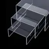 Clear High Medium Low Profile Set of 3 Acrylic Risers Display Stands Shelves 5