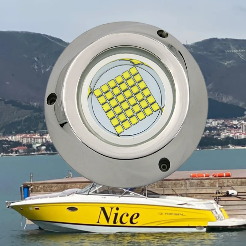 108W DC24V Submersible Yacht Light RGBW RGB with Remote LED Underwater