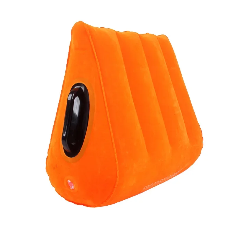 Toughage Inflatable Sex Triangle Orange Pillow Furniture Sex Aid Position Cushion BDSM Adult Game Erotic Toys for Couple 18+