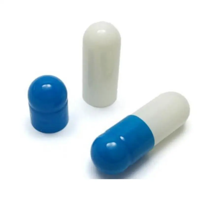 0 1 2 1000 Pcs / Lot.bluewhite Colored Hard Gelatin Empty Capsules