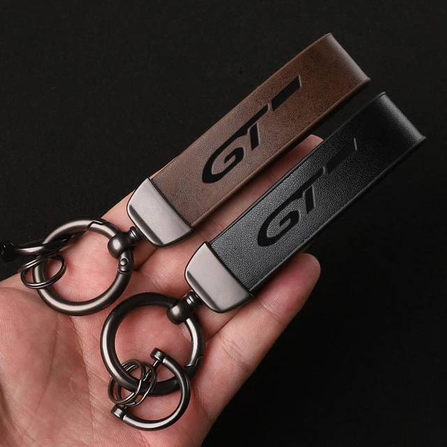 Car Key Chain Luxury Genuine Leather Keychain Pure Color Buckle Car Key  Ring Car Accessories Gift Car Keychain - Key Chains - AliExpress