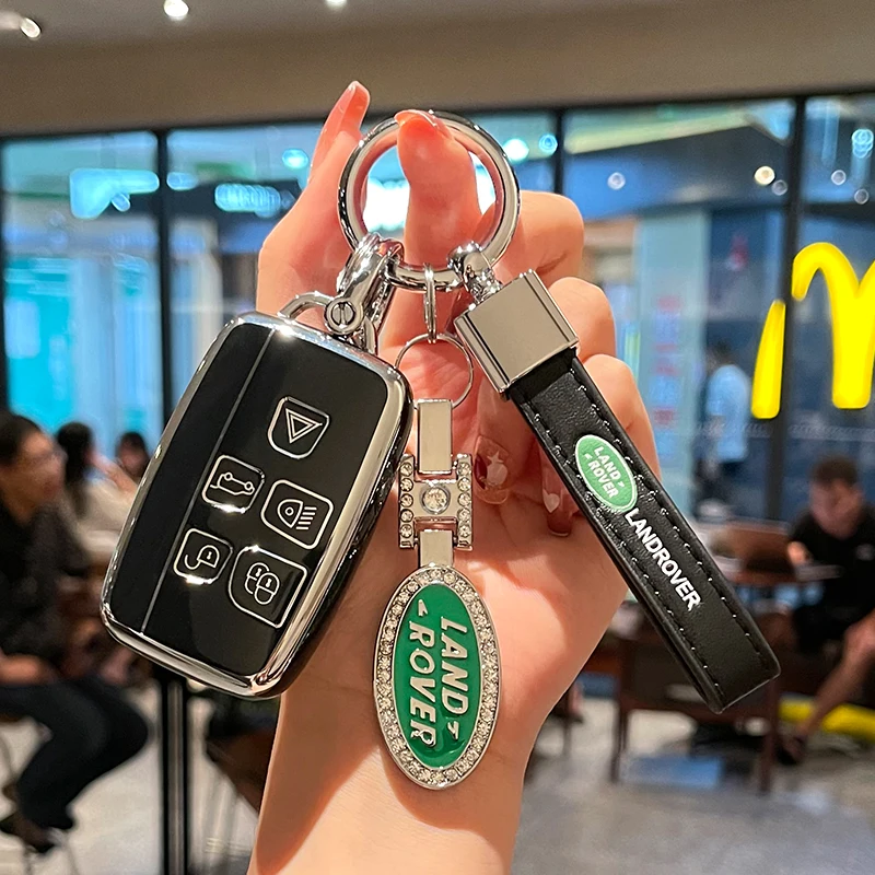 TPU Car Key Case Cover Smart Remote Protection Shell For Land Rover Range Rover Evoque Discovery Sport Velar Keyless Accessories key case cover key case car key shell remote control case cover