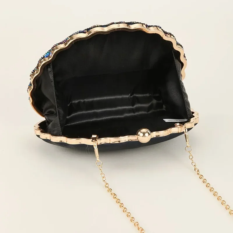 1PC Ladies' High-end Sequin Bag, Dinner Handbag, Peacock Pattern, Fashionable Party Wallet, Handbag, Valentine's Day Gift