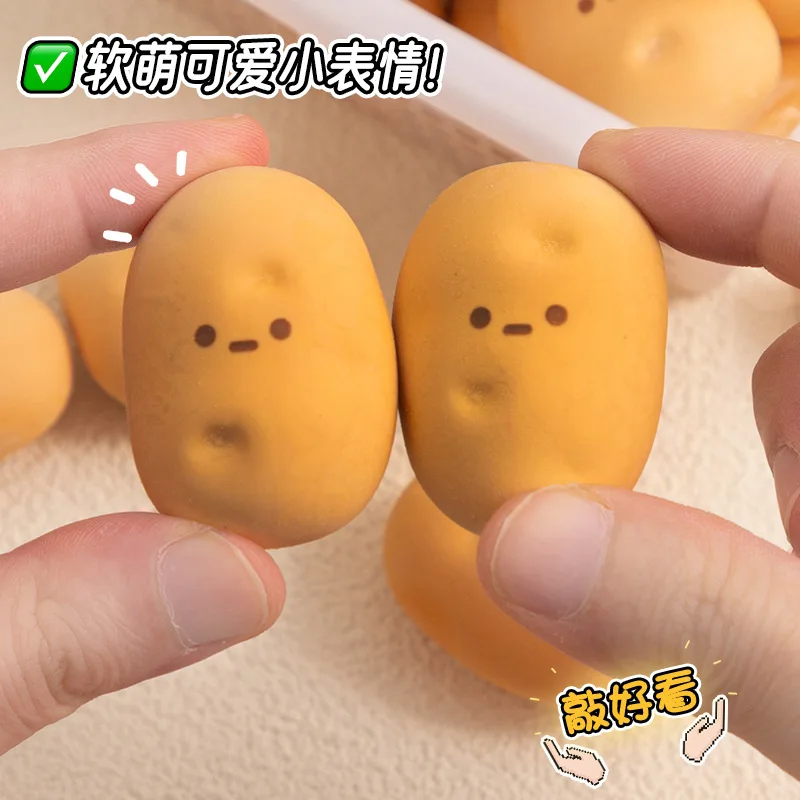 Gomma da cancellare creativa a forma di patata per studenti delle scuole primarie, cancella senza lasciare tracce, meno residui, cancelleria Kawaii. - immagine 4