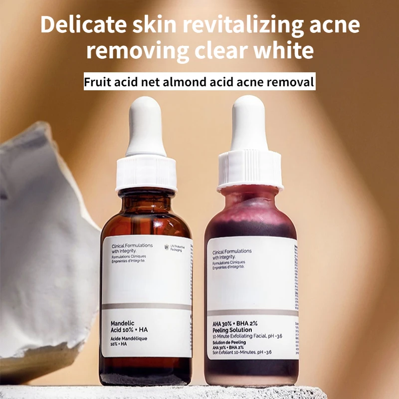 

30ml Original AHA 30% + BHA 2% Ordinary Face Serum Acne Treatment Hyaluronic Acid Essence Repair Pores Shrink Remover Skin Care