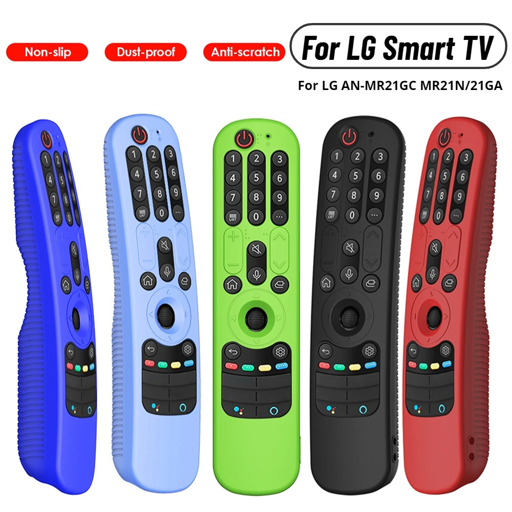 Funda De Silicona Para Mando A Distancia TCL RC716/RC833 - Protector Antideslizante Con Cordón (Rojo)