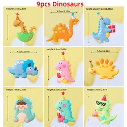 Dinosaur Cake Topper Set - Tyrannosaurus Rex, Triceratops, and Pterosaur for Kids' Birthday and Baby Shower Decorations (Dinosaur Set J)