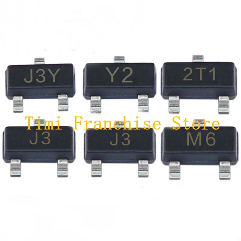 100PCS Transistor S9015 M6 S9014 J6 S9018 J8 BC807-25 5B BC807-16 5A BC807 5C BC817-25 6B BC817-40 6C S9012 2T1 S9013 J3 SOT-23