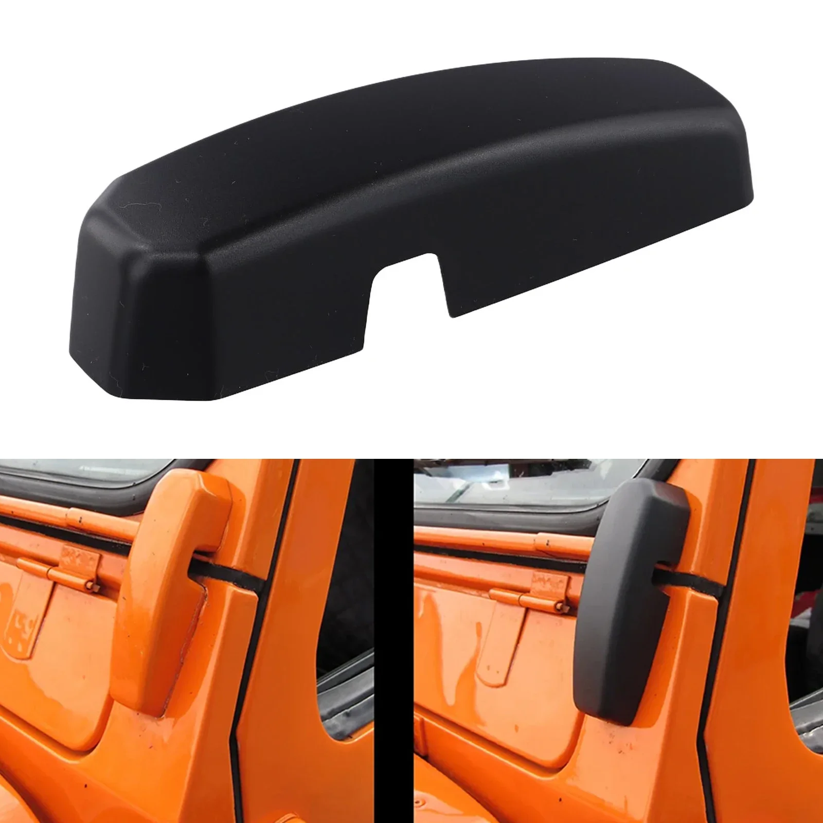 Car Windscreen-Bulkhead Support Bracket Cover Matte Black Cap ABS Land Rover Defender SVX 1pc windscreen support bracket cover