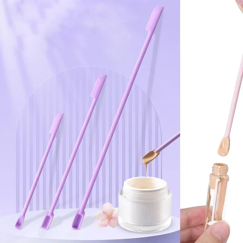 Silicone Double-Headed Scraper Creative Mini Small Tip Spatula Cosmetics Heat-Resistant Safe Spatula Foundation Makeup Tools