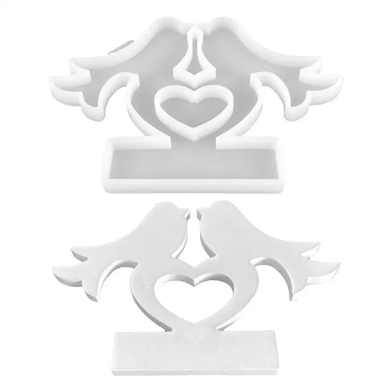

Resin Candlestick Mold Heart Bird Silicone Molds for Making Candlesticks Tealight Candles Holders best gift for home decoration