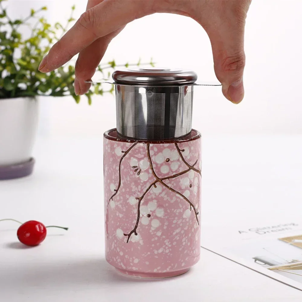 Double Handles Tea Infuser With Lid Stainless Steel Fine Mesh Coffee Filter Teapot Cup Hanging Loose Leaf Tea Leak Strainer tea infuser tea strainer tea filter