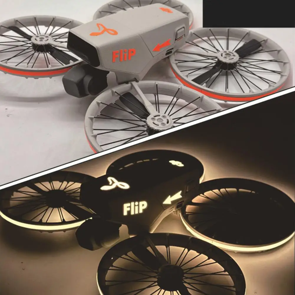DJI Flip Drone Luminous Stickers Night Warning Decals Skin Anti-Scratch Protective Film Night Safety Cool Flight Accessories drone accessories