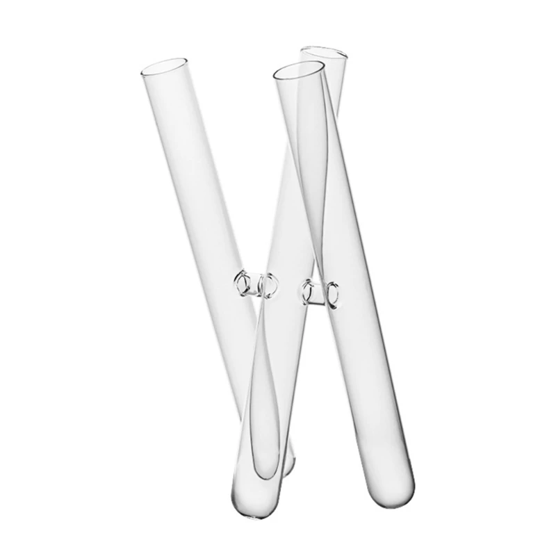 3/4 Transparent Test Tube Glass Vases for Creative Floral Arrangements Plant Container for Home and Office Desk Decors 3