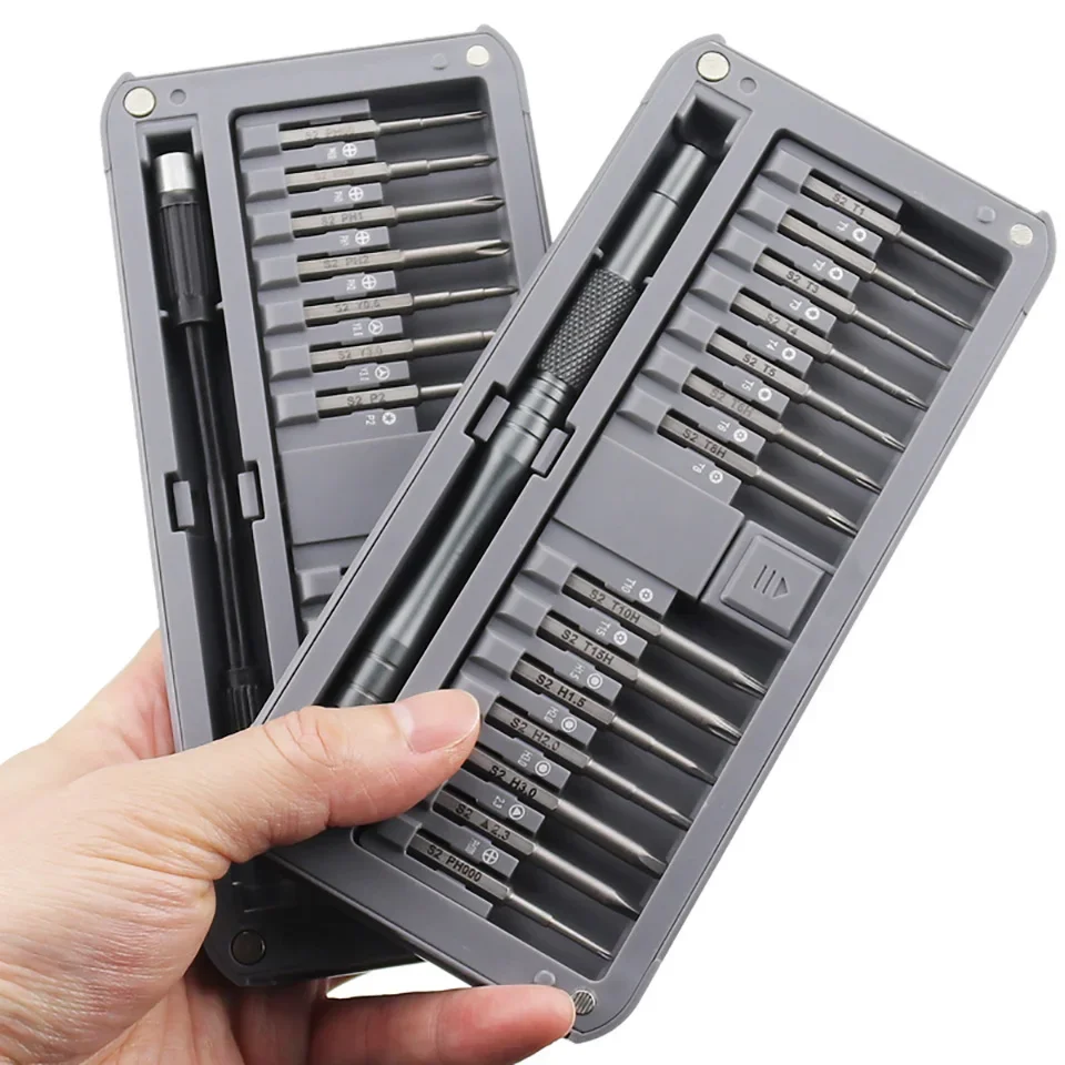 30-in-1-Präzisions-Schraubendreher-Set, magnetischer Schraubendreher, verlängerte Bits, Torx-Sechskant, PC, Handy-Reparatur, Schraubendreher-Set, Handwerkzeuge – Detail 2