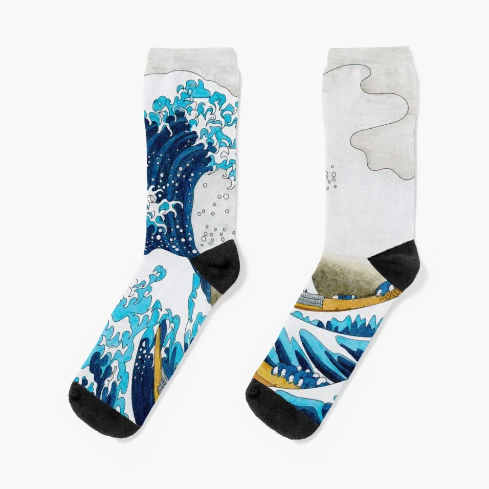 

Great Wave Off Kanagawa Socks with print winter gifts soccer anti-slip Lots Men's Socks Luxury Women's