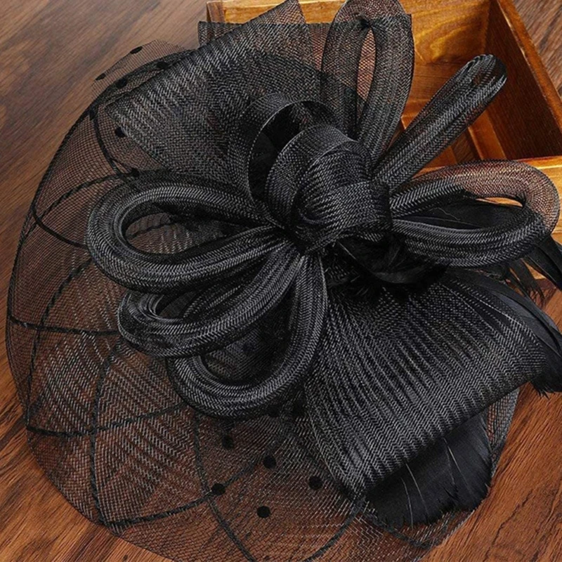 Headwear with Flower Mrs. Maisel Hat for Christmas New Year Bridal Party 20s Tophat All-match for Bride Wedding hair accessories bridal hair accessories retro top hat