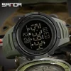 SANDA 6014 Top Brand Waterproof Men Watch Multifunctional Luminous Digital Wristwatch Outdoors Sports Student Watches Fashion 5