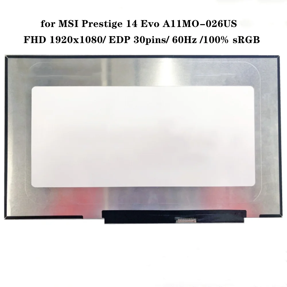 Schermo Lcd Del Pannello Del Computer Portatile Da 14 Pollici Per Msi Prestige 14 Evo A11Mo-026Us Ips Fhd 1920X1080 Edp 30Pin 60Hz 100% Srgb