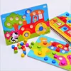 1 Set Montessori Wooden Toys Puzzles Tangram Jigsaw Board Educational Early Learning Cartoon Wood Puzzles Kids Toys for Children 1
