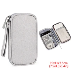 Compact Travel Storage Pouch for Electronics and Accessories (Gray)