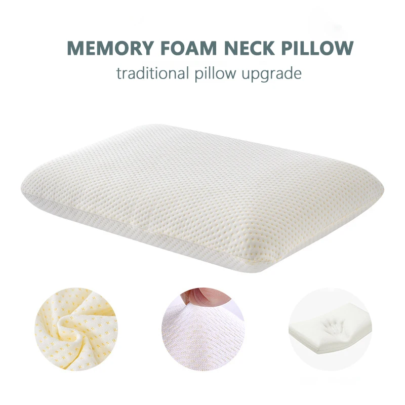 Bamboo Fiber Skin-friendly Memory Foam Pillow Slow Rebound Bread Pillow Single Hotel B&B Cervical Neck Care Home Pillow Core 5