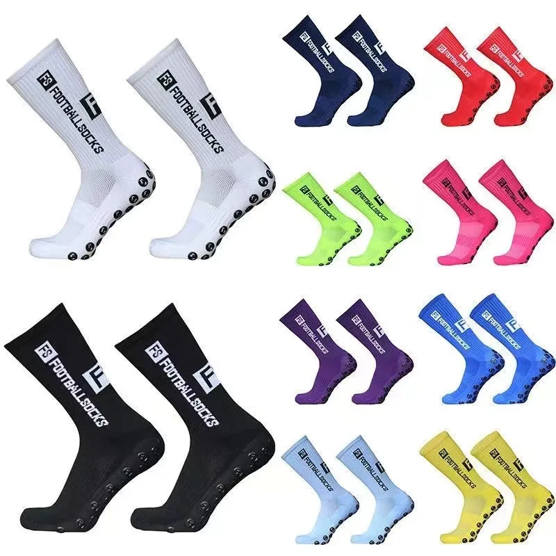 

10Pairs/Lot FS Football Socks New Style Round Silicone Suction Cup Grip Anti Slip Soccer Socks Sports Men Baseball Rugby Socks