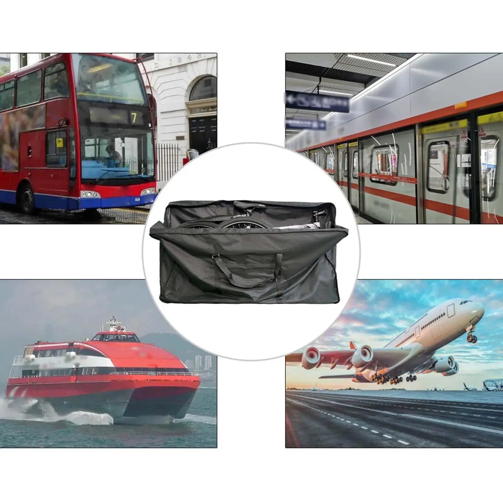 Foldable Bike Carry Bag for 26-27inch Folding Bikes Carrying Case Outdoor Practical Bike Travel Bag for Car Shipping Plane Trip Foldable Bike Carry Bag for 26-27inch Folding Bikes Carrying Case Outdoor Practical Bike Travel Bag for Car Shipping Plane Trip