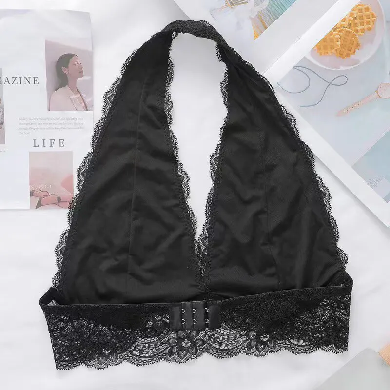 Women Lingerie Bra Women Lace Bra With Straps Camisole Underwear V Neck Soft Comfortable Casual