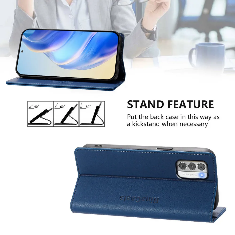 Magnetic Leather Wallet Case Book Cover