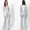 Summer Womens Solid Satin Suit 2 Piece Set Loose Office Lady Wear One Button Peaked Lapel Blazer Custom Made Suits for Women 2