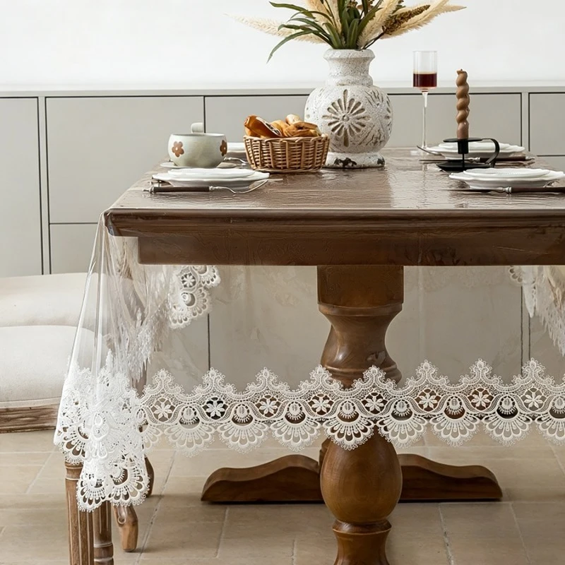 PVC Lace Universal Tablecover Classical Clear Table Cloth Decoration ...