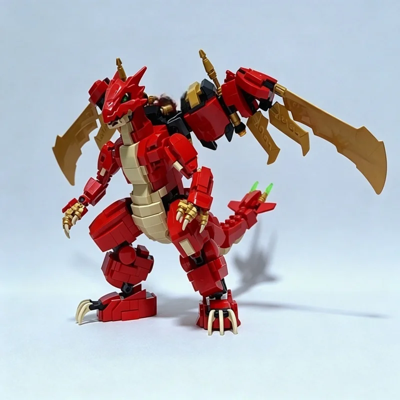 775PCS MOC 기계식 날개 달린 용 모델 테크니컬 빌딩 블록 DIY 조립 선물 취미 컬렉션 데스크탑 장식품