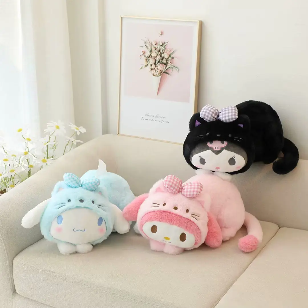 

Sanrio kuromi My melody Cinnamoroll креативные милые аниме персонажи куклы украшения kawaii простые Мультяшные плюшевые подушки оптом