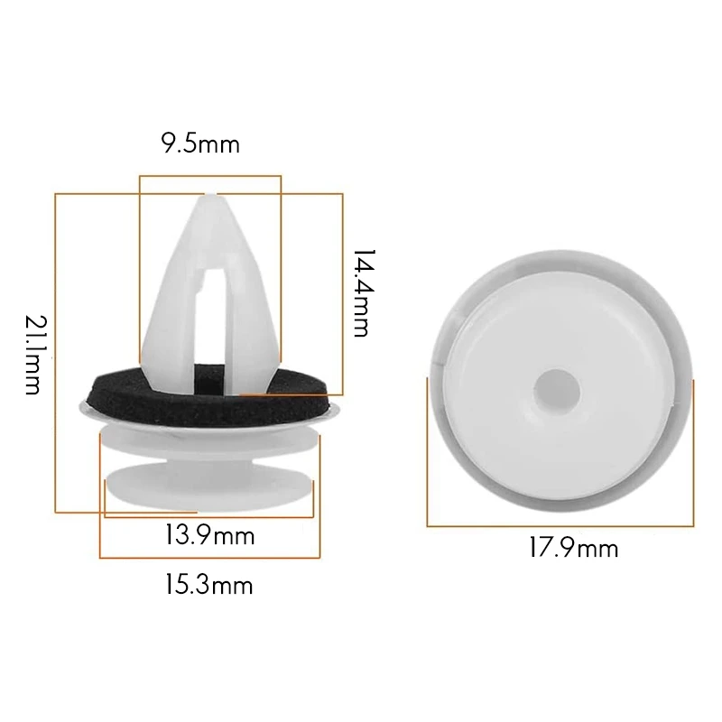 Plastic Rivets Clip 100Pcs 51418224768 fits BMW E46 E53 E90 E91 E70 Door Panel Auto Fasteners Trim Panel Push Retainer