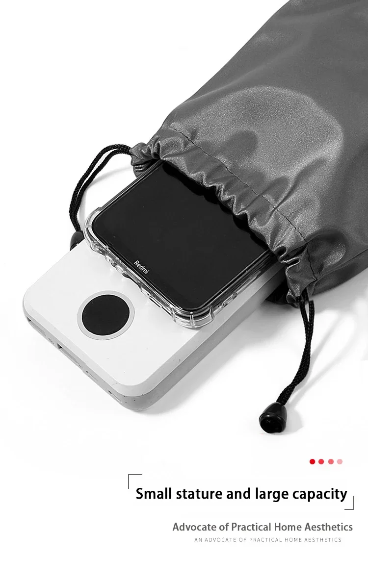 1PCSWaterproof Kordelzug Tasche reise Staub Taschen Münze Gläser Headset Daten Kabel Beutel Kordelzug Sporting Goods Pouch Organizer – Detail 4