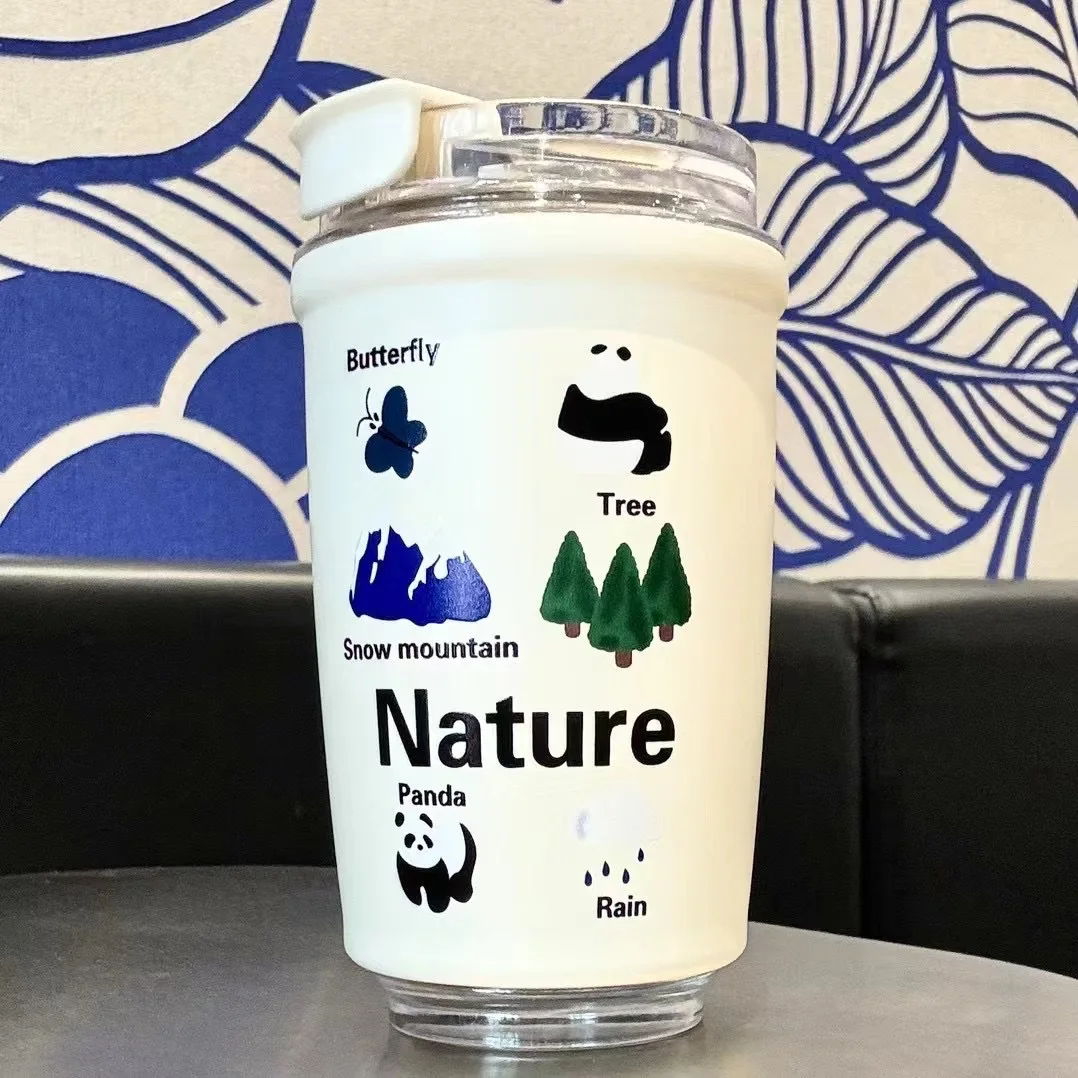 thumbnail image 1 of Cartoon Bear Thermal Water Bottle Women Bow Knot Coffee Cup Stainless Steel Mug for Hot Cold Drinks Outdoor Portable Bottle, 1 of 4